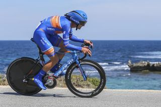 Joe Cooper (Avanti) on his way to victory during the stage 3 time trial on Rottnest Island