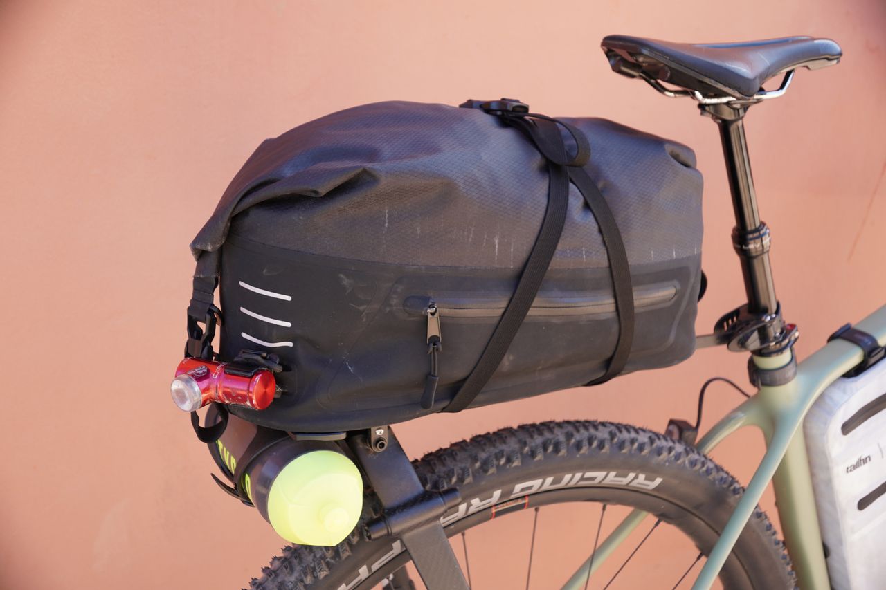 Image shows the tech on one of the bikes being ridden at the Atlas Mountain Race