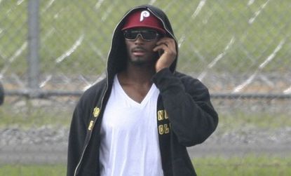 Former New York Giant Plaxico Burress leaves a New York state prison Monday, after a 20-month stint for carrying a loaded gun in a Manhattan nightclub.