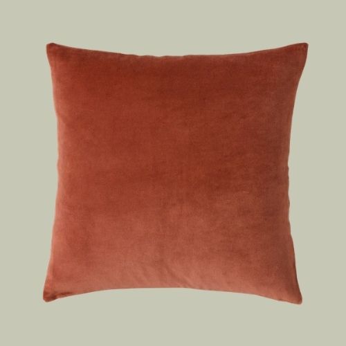 TOAST, Square Velvet Cushion Cover, Raspberry