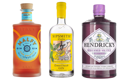 A bottle of Malfy gin, sipsmith gin and hendricks gin on offer this Prime Day