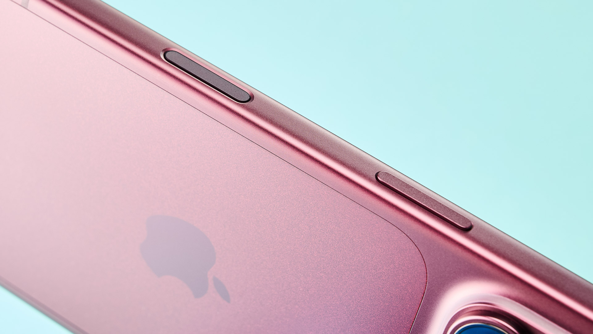 Apple iPhone 18 Pro in burgundy on green background