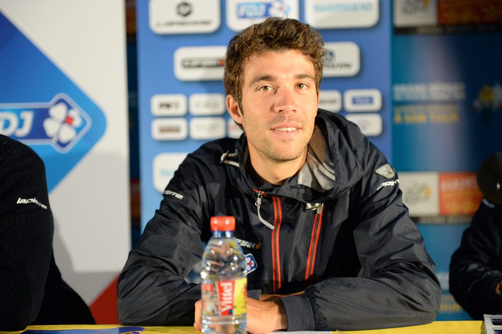 Thibaut Pinot at FDJ's press conference