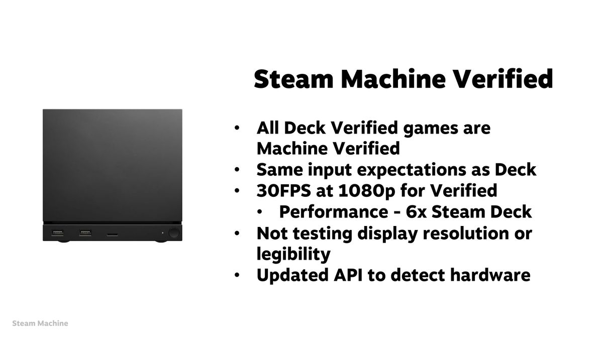 Presentation slide from Valve's Steam Hardware Talk at GDC 2026