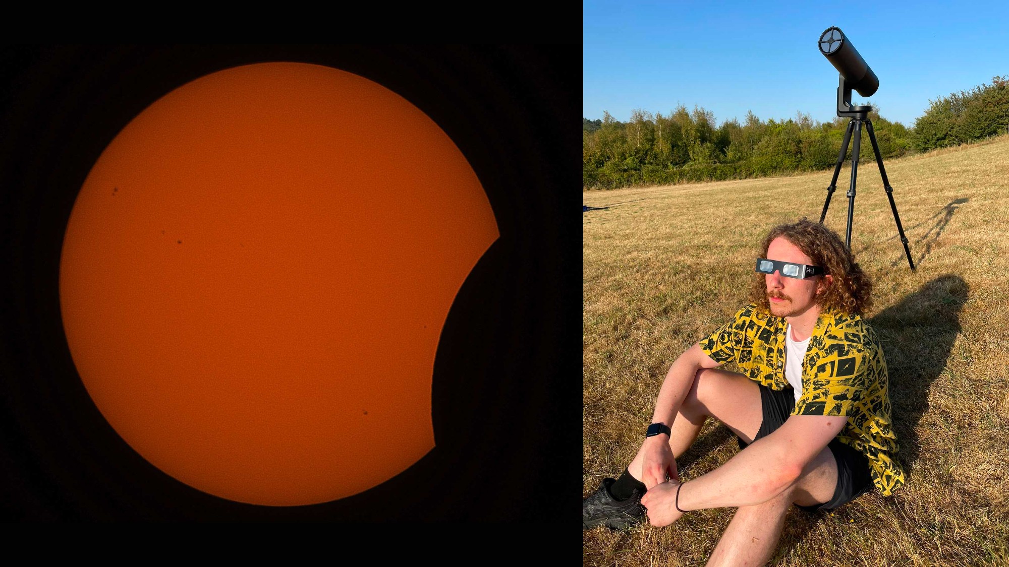 the sun with a section blacked out