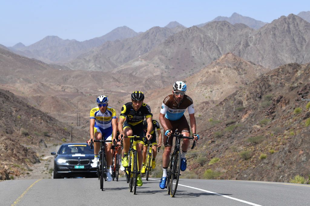 The breakaway on the queen stage of the 2019 Tour of Oman