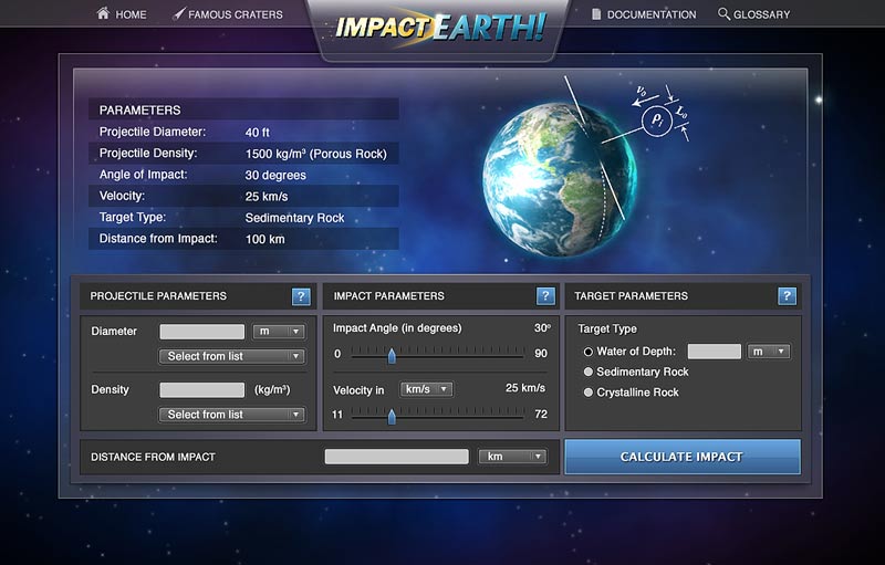 interactive asteroid impact simulation