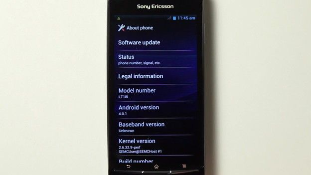 Sony Ericsson Xperia Arc Ice Cream Sandwich