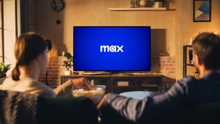 Max on a living room television set