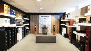 The Peter Tyson store with a range of speakers