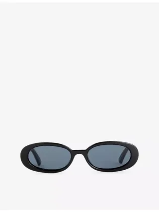 Oval frame plastic sunglasses