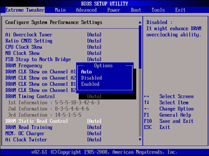 Static read control что это в биосе