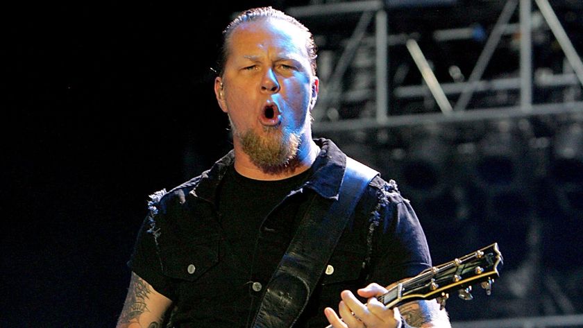 James Hetfield of Metallica performing live in 2008