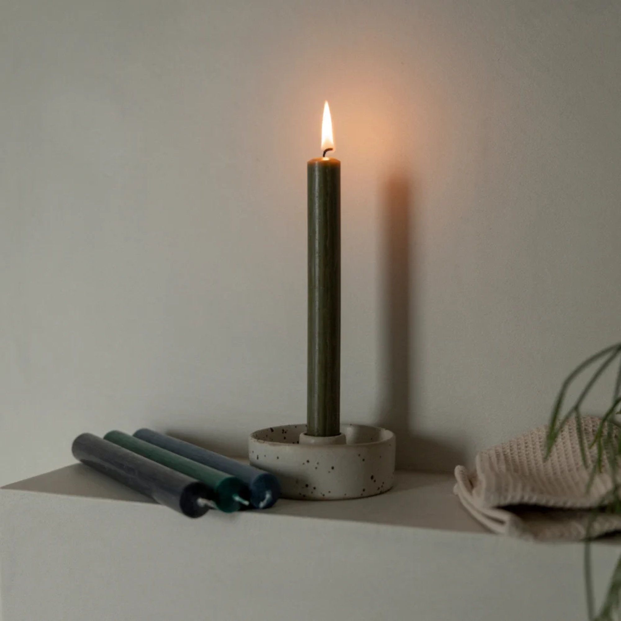 ST. EVAL, Olive 7/8" X 10" Dinner Candles, Box of 12
