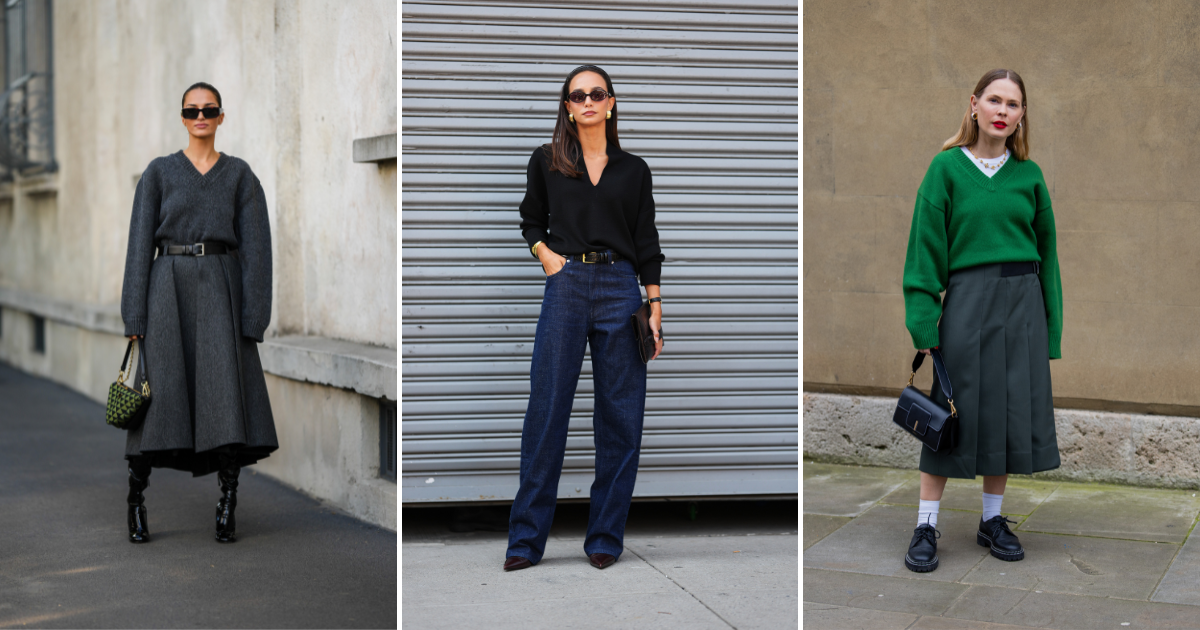 This is How Stylish Women are Wearing Their V-Neck Jumpers for Autumn This is How Stylish Women are Wearing Their V-Neck Jumpers for Autumn