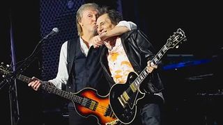 Paul McCartney and Ronnie Wood