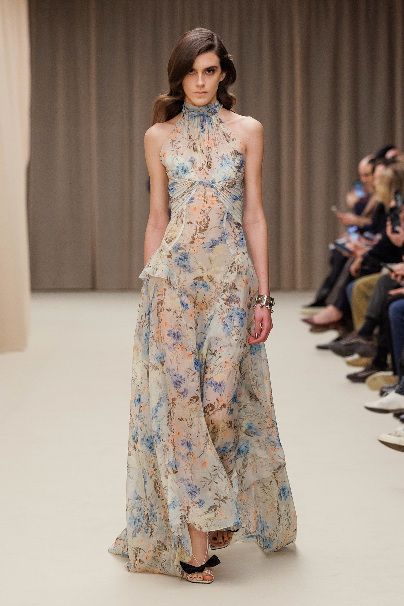 Zendaya's McQueen Fall 2026 floral gown on the runway