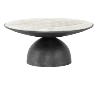 round coffee table with marble top