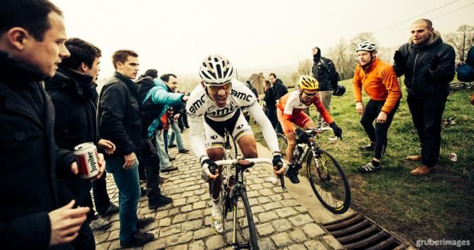 Philippe Gilbert (BMC) gets out of the saddle