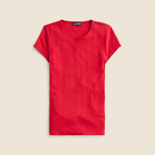 Pointelle Short-Sleeve T-Shirt