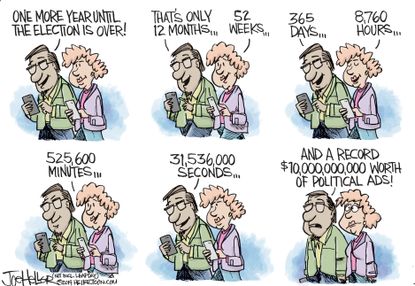 Political Cartoon U.S. 2020 Political Ads