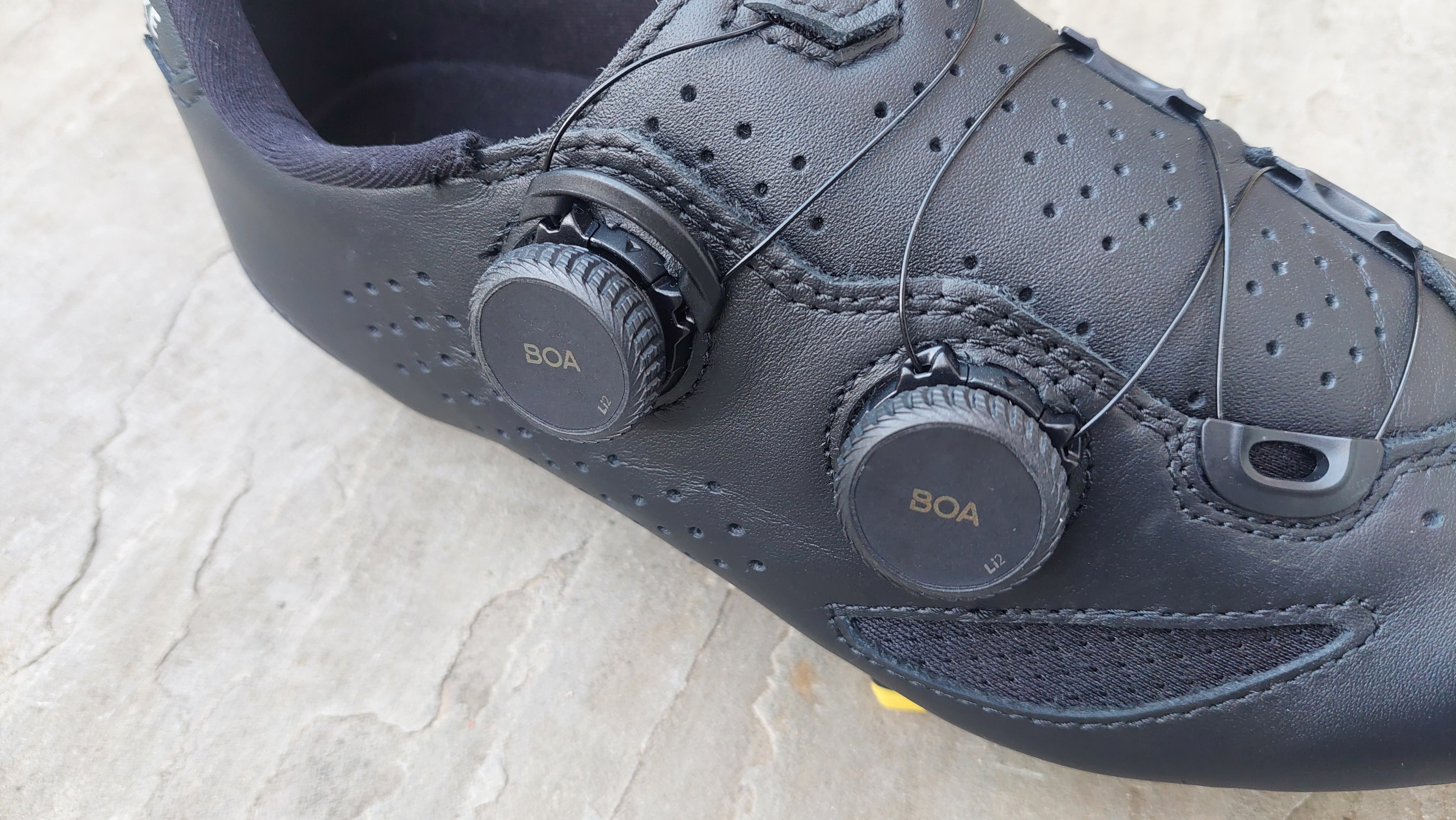 Various angles of Lake CX239 shoes and the fitting process