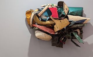 John Chamberlain’s 1962 sculpture Dolores James, seen at Motion car exhibition at Guggenheim Bilbao, curated by Norman Foster