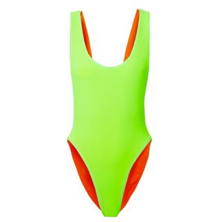 Norma Kamali Marissa Reversible Neon Swimsuit