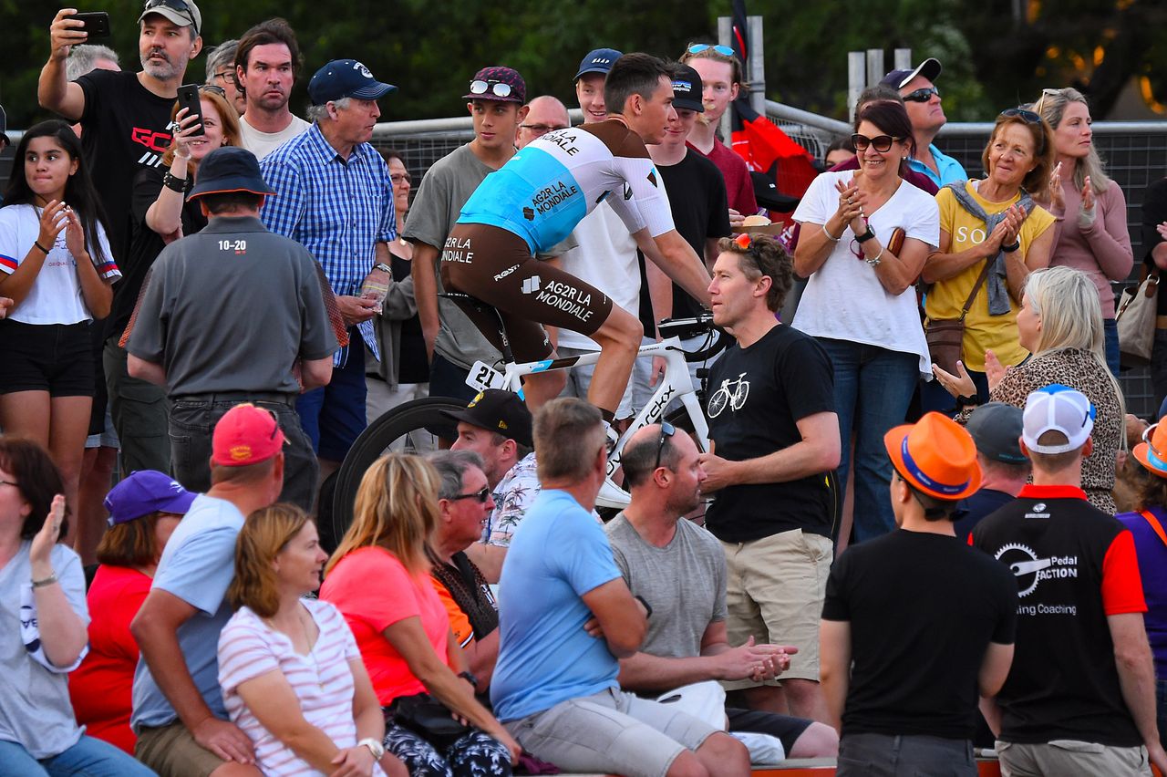 Romain Bardet heads for the stage