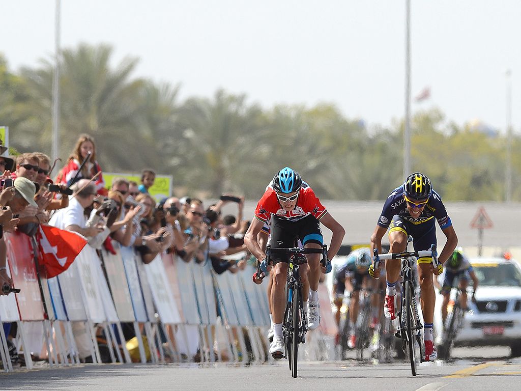 Froome attacks Contador during the 2013 Tour of Oman