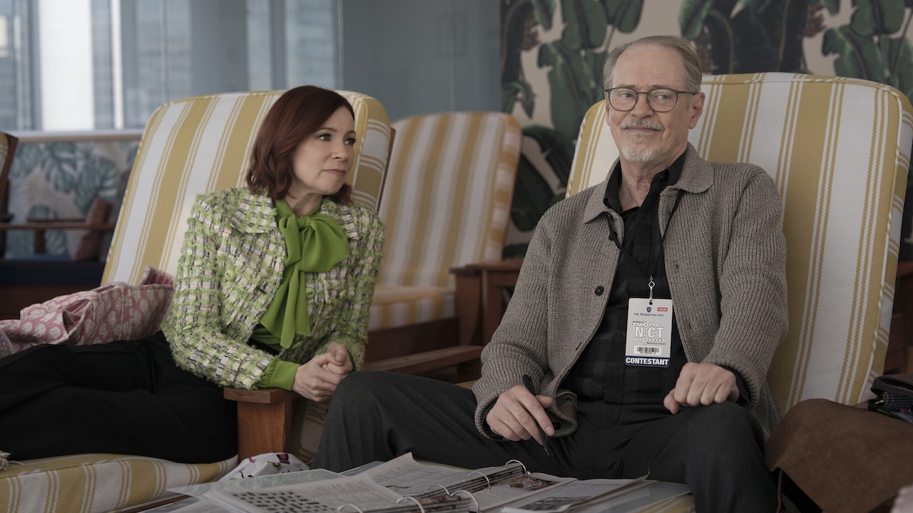 Elsbeth staring at Simon, played by Steve Buscemi, in Elsbeth Season 3x13