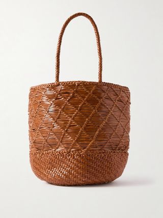 Corso Woven Leather Bucket Bag