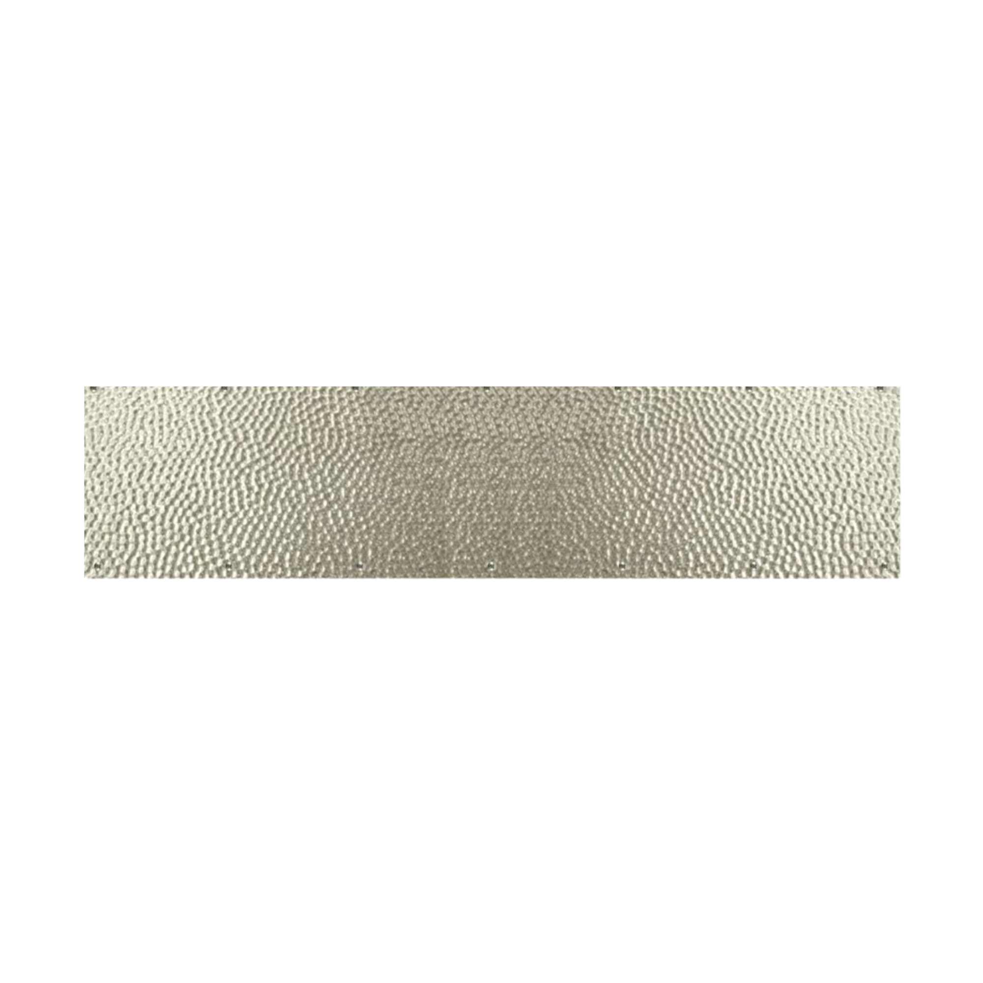 a hammered metal kick plate