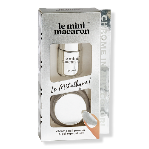 Le M&amp;eacute;tallique - Chrome Nail Powder &amp;amp; Gel Topcoat Set
