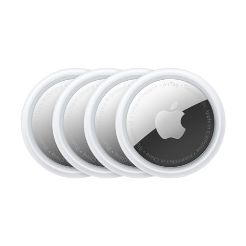 Apple Airtag (1st Generation) - 4 Pack. Keep Track of and Find Your Keys, Wallet, Luggage, Backpack, and More. Simple One-Tap Set Up With Iphone or Ipad, Bluetooth