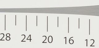 ISO 1600 resolution chart raw image crop