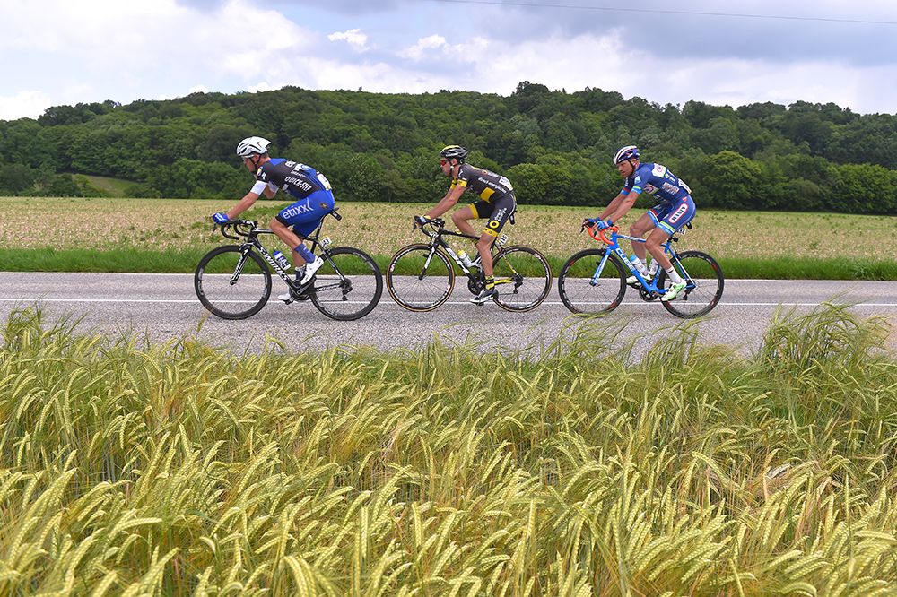 The breakaway on stage 4 of the Criterium du Dauphine