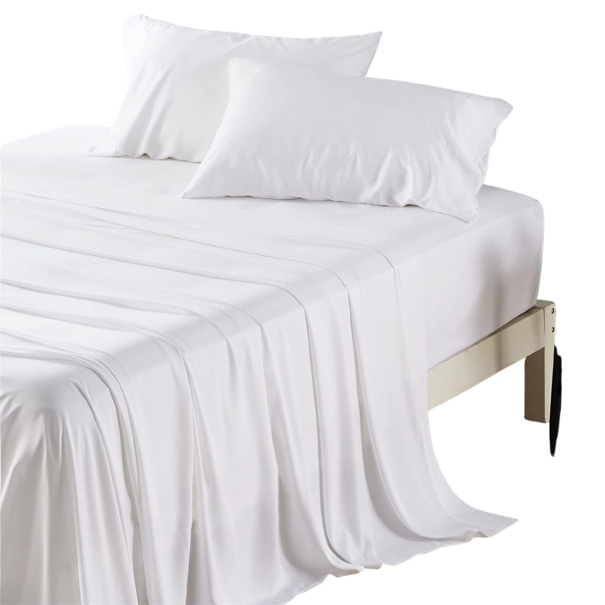 A white Bedsure Queen Sheet Set on a bed