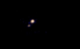 Color View of Pluto and Charon 