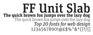 Web fonts: FF Unit Slab