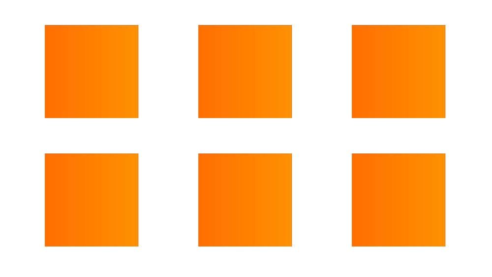 Six orange coloured squares