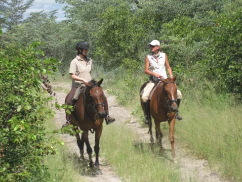 Curry and Zara riding with Annie