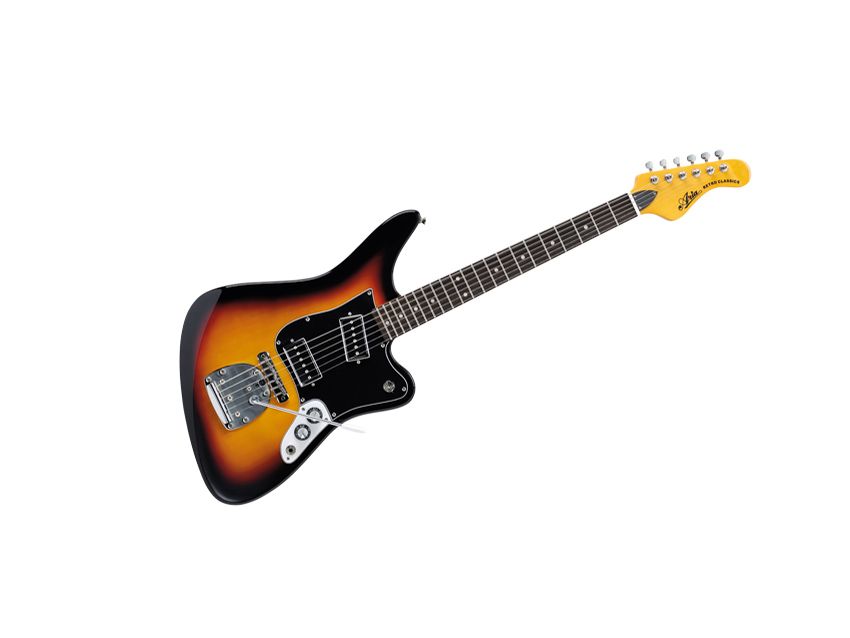 The 21-fret fingerboard is constructed from rosewood.