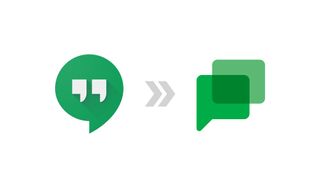 Google Hangouts to Google Chat logos