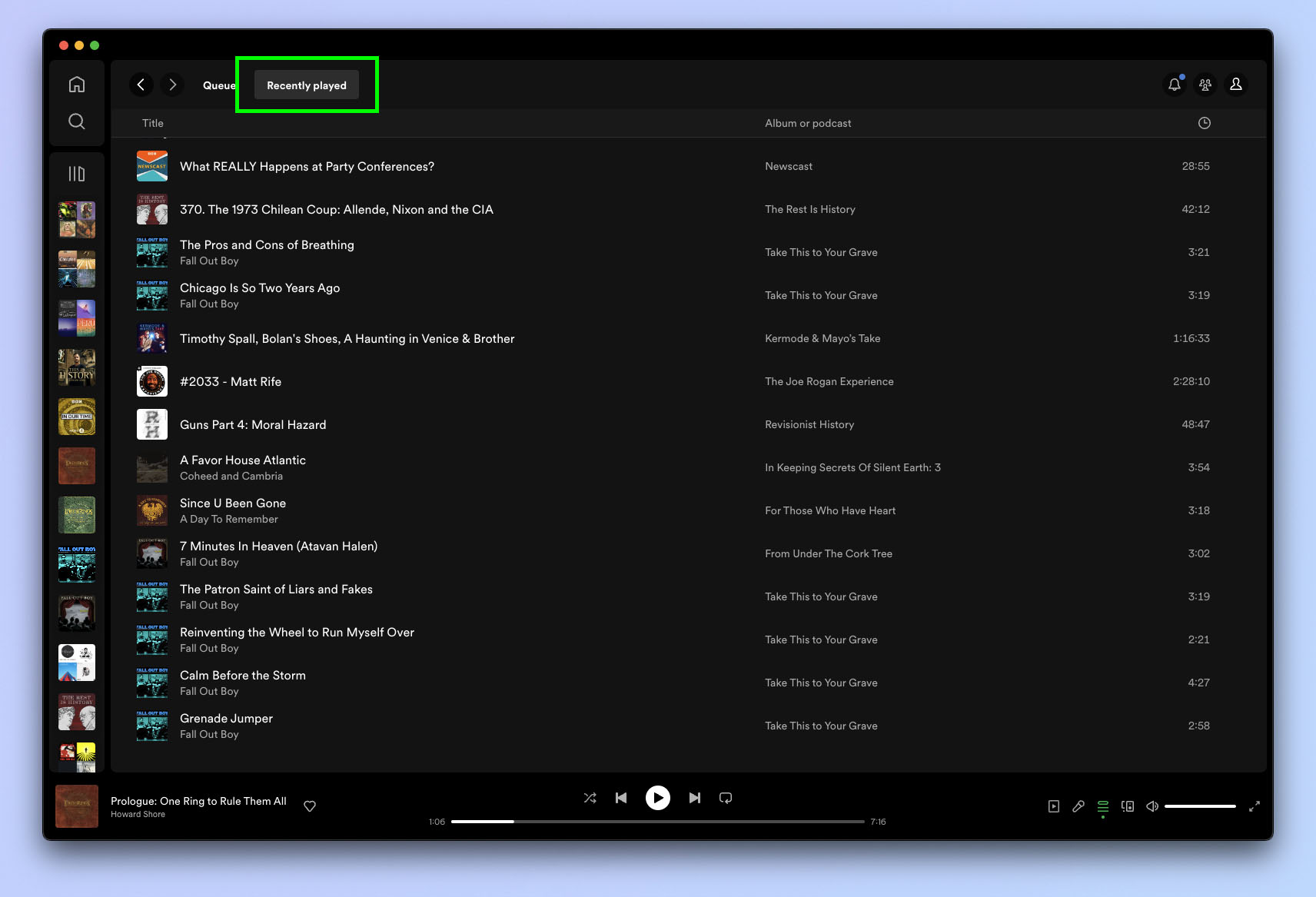 How to View Listening History on Spotify Desktop App