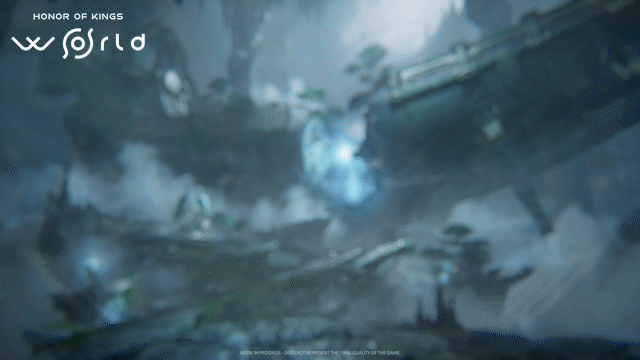 Honor of Kings: World; screens from a colourful fantasy game