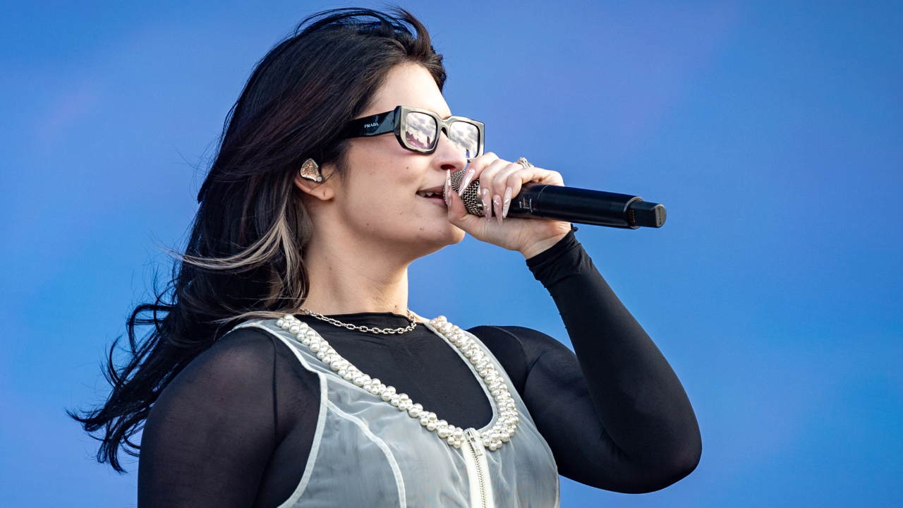 Courtney LaPlnate onstage with Spiritbox in 2025