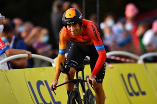 LA PLANCHE FRANCE SEPTEMBER 19 Mikel Landa Meana of Spain and Team Bahrain Mclaren during the 107th Tour de France 2020 Stage 20 a 362km Individual Time Trial stage from Lure to La Planche Des Belles Filles 1035m ITT TDF2020 LeTour on September 19 2020 in La Planche France Photo by Stuart FranklinGetty Images