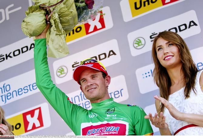 Alexander Kristoff (Katusha) in the green jersey