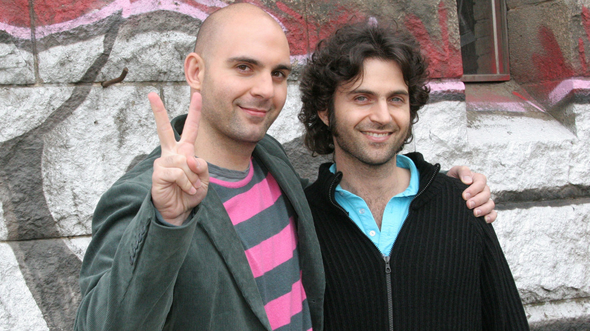 Ahmet and Dweezil Zappa in 2005